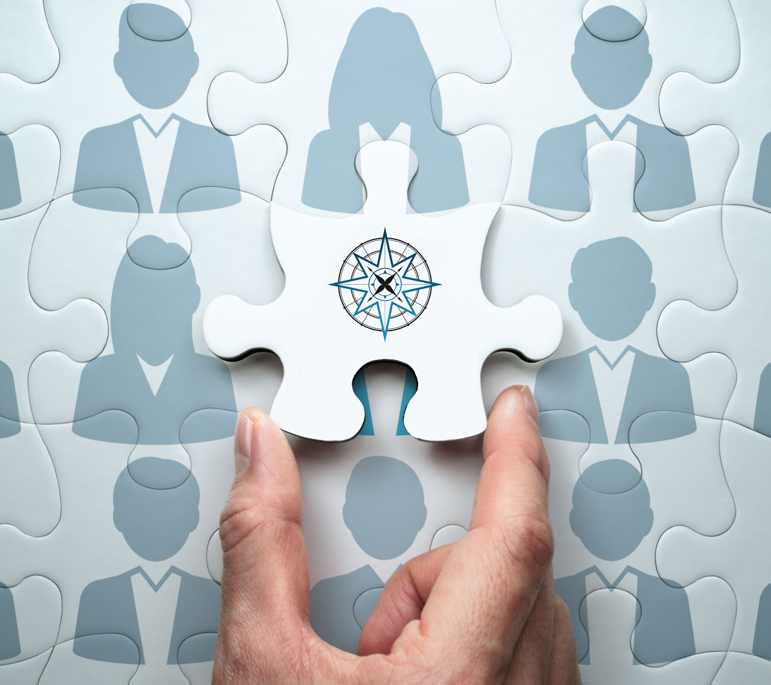 Connecting last jigsaw puzzle piece.